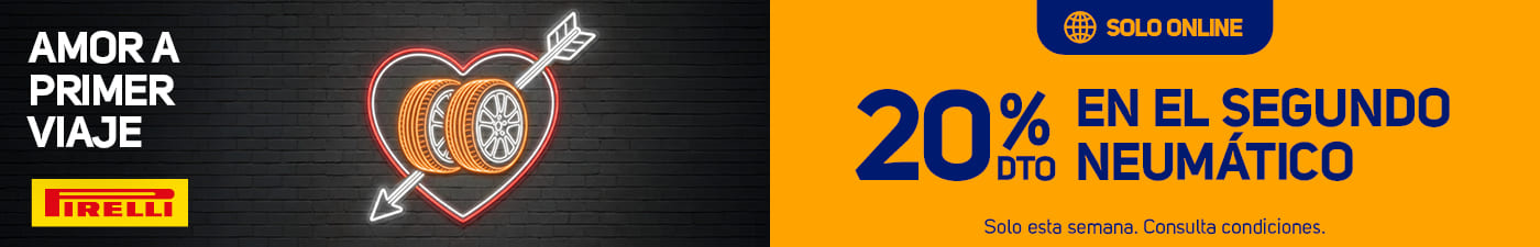 Promoción San Valentín%3A 20% dto en la segunda unidad de neumáticos Pirelli