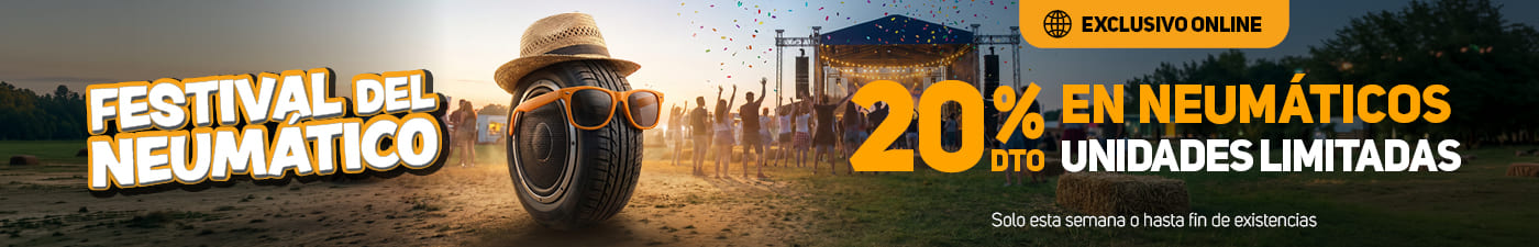 20% dto en tus neumáticos en el Festival del Neumático de El Paso 2000