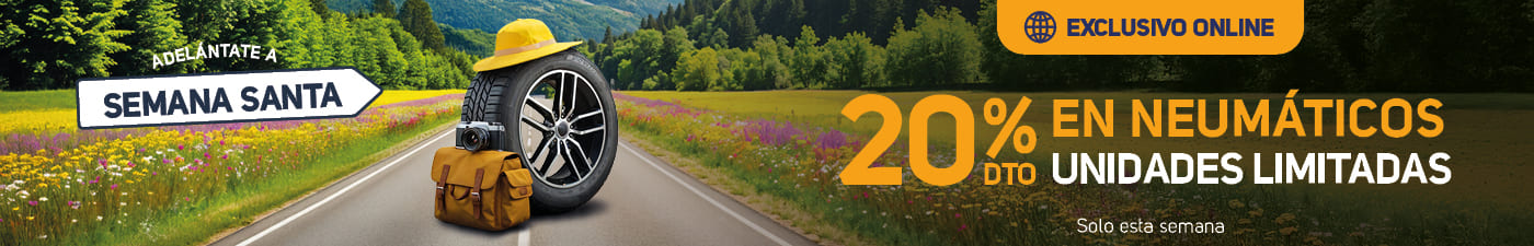 Adelántate a Semana Santa - 20% de descuento en neumáticos