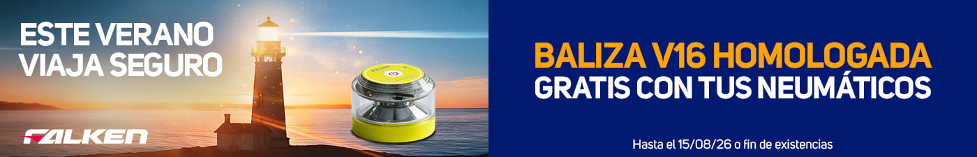 Consigue una baliza V16 de regalo por la compra de neumáticos Falken