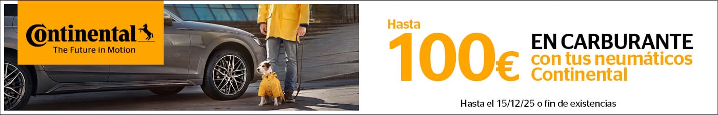 Hasta 100€ en carburante con tus neumáticos Continental en El Paso 2000