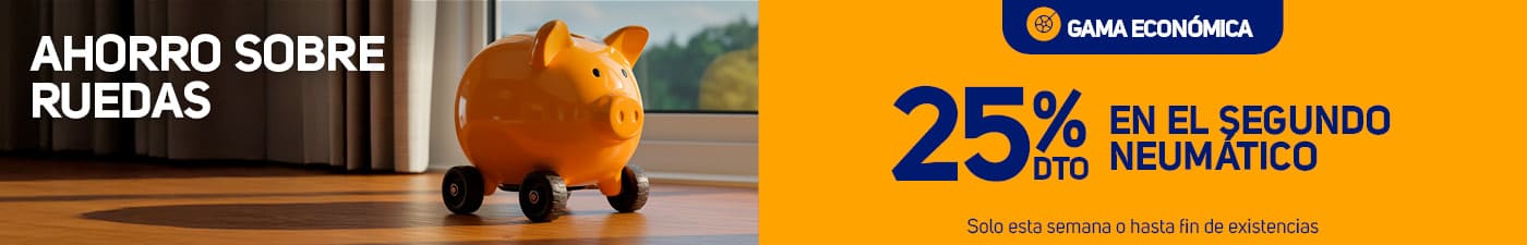 25% dto en la segunda unidad de neumáticos económicos en El Paso 2000
