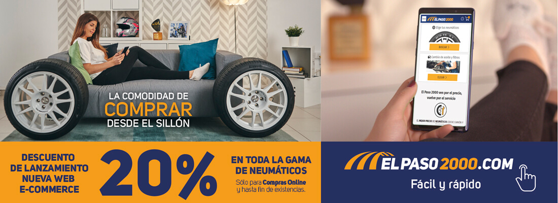 llévate un descuento del 20% en tus neumáticos comprando online en el paso 2000 - el paso2000