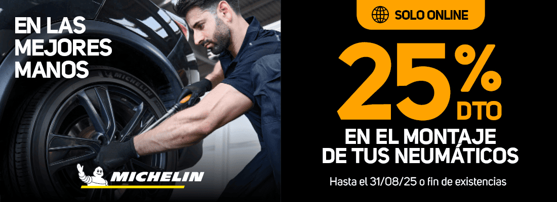 25% de descuento en el montaje de tus neumáticos michelin - el paso2000