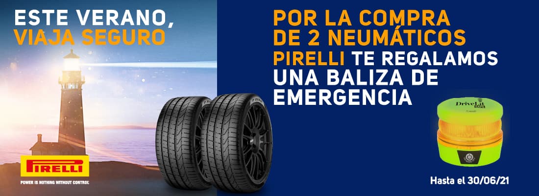 baliza emergencia de regalo con neumáticos pirelli - el paso2000