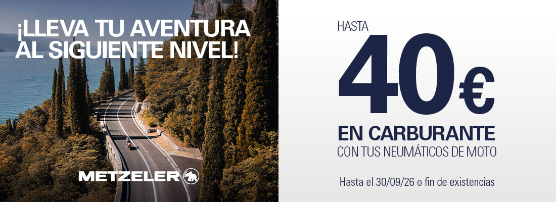 neumáticos metzeler moto con hasta 40€ de descuento en carburante - el paso2000